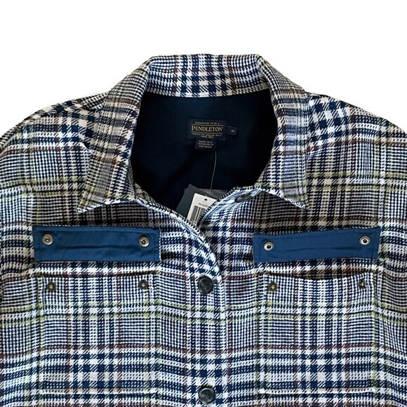 Pendleton Wool Belted Shirt Jacket — West End Plaid Shacket XL NWT - Picture 9 of 13